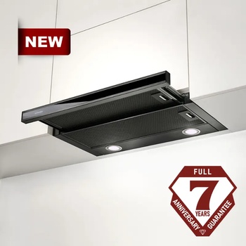 Faber OPTIGLASS COMFORT A90 BK, Телескопичен аспиратор за вграждане, 618 m3/h, черен (OPTIGLASS COMFORT A90 BK)