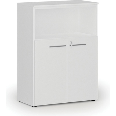 Primo Kombinovaná kancelářská skříň WHITE, 1087 x 800 x 420 mm, bílá – Sleviste.cz