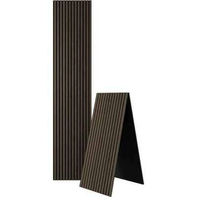 SAMONA DELUXE akustický panel 2400x520x18mm, ořech/černá, 54-240-11-84-12