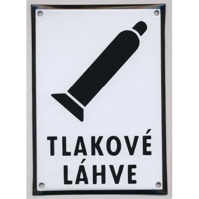 Tlakové láhve 150x210mm smaltovaná tabulka