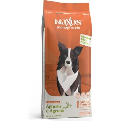 Naxos monoprotein mature Medium & Maxi jehněčí s citrusy 12 kg