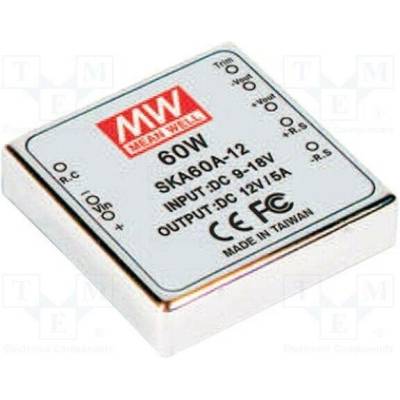 MEAN WELL SKA60B-12 Měnič: DC/DC; 60W; Uvst: 18÷36VDC; Uvýst: 12VDC; Ivýst: 5A; THT; SKA60