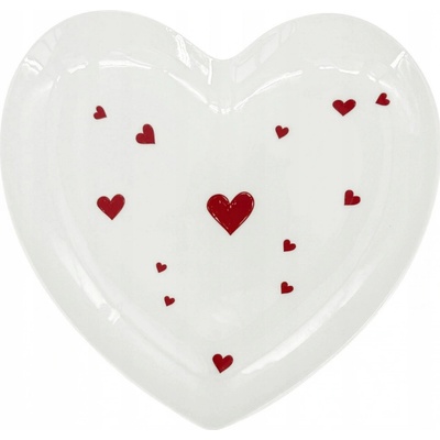 by inspire Talíř Srdce Valentýn 20 cm bílá/červená – Zboží Dáma