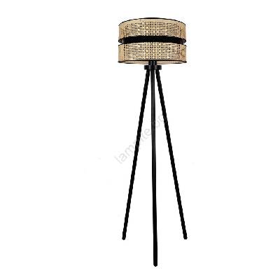 - Лампион DUO 1xE27/15W/230V Ø 40 см ратан/черен (DU84212)