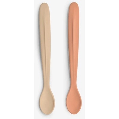 Citron Silikonové lžičky dlouhé Blush Pink Beige 2 ks