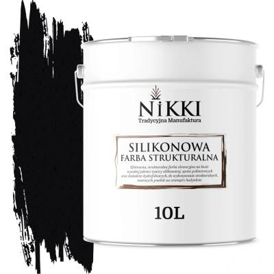 NIKKI Tradycyjna Manufaktura fasádna silikónová štruktúrna farba 10 l hlboká čierna