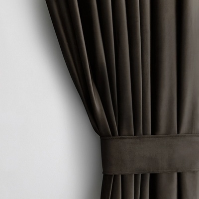 Hnedý zamatový dimout záves 140x245 cm – Restilo