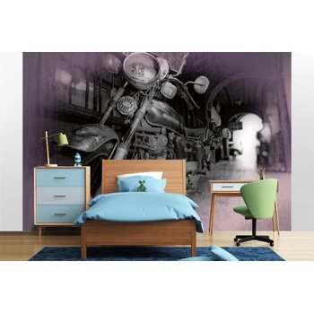 DIMEX ART s. r. o Самозалепваща се флизелинова фототапета стар ретро мотоциклет 375 x 250 см