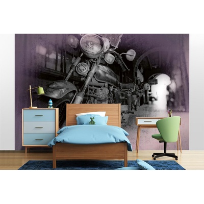 DIMEX ART Самозалепваща се флизелинова фототапета стар ретро мотоциклет 375 x 250 см