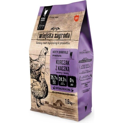 WIEJSKA ZAGRODA Cat Kuře & Kachna 1,6 kg