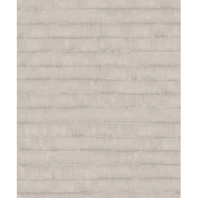 Khroma by Masureel Sivo-béžová vliesová pruhovaná tapeta na stenu, Spirit of Nature, rozměry 0,53 x 10,05 m