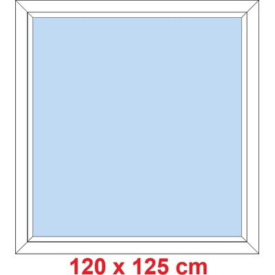 Soft Plastové okno 120x125 cm FIX neotevíravé Bílá