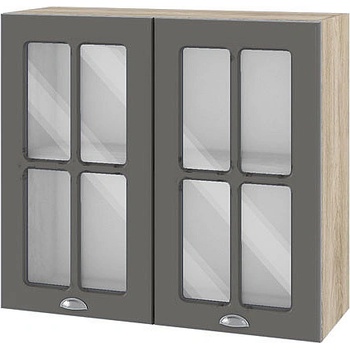 ИРИМ Горен кухненски шкаф Сити АРФ-Цимент мат-06-104 80 см