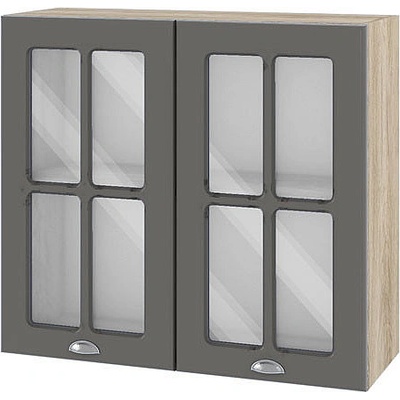 ИРИМ Горен кухненски шкаф Сити АРФ-Цимент мат-06-104 80 см