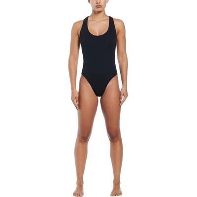 Nike jednodílné dámské plavky Swim Elevated Essential Pucker Crossback černé