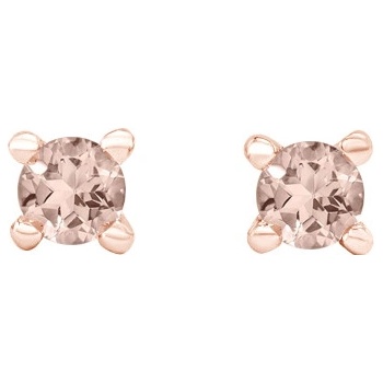 Eppi zlaté napichovacie náušnice s morganitmi Maxima E38114