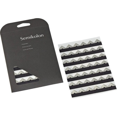Semikolon 361361 Samolepicí rohy na fotky stříbrné