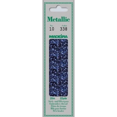 Vyšívací příze Madeira Metallic Perlé 10 (20m) barva 338 lapis