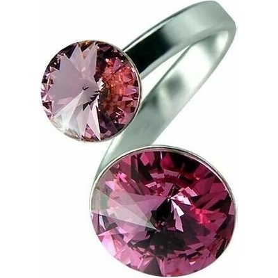 Swarovski Elements Rivoli vlepený krystal Prsten růžový 35050.1 Rose