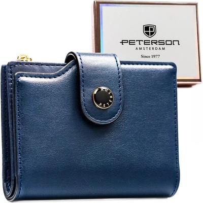 Peterson Prostorná dámská peněženka z ekologické kůže RFID PTN 012-JK6 Blue