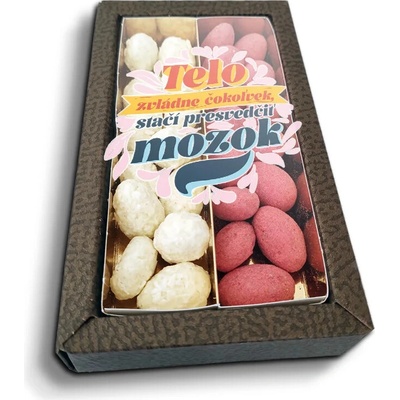 Sablio Mandle v čokoláde Telo zvládne čokoľvek stačí presvedčiť mozog 2x 80 g