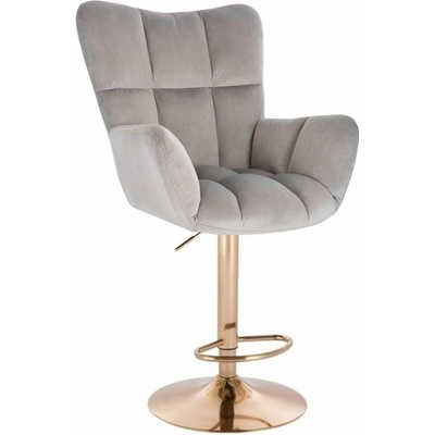 LuxuryForm Design Aurora Velur na zlatom tanieri svetlo šedé