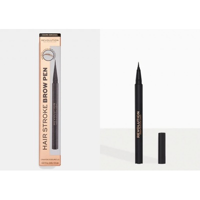 Makeup Revolution Hair Stroke Brow Pen tužka na obočí Dark Brown 0,5 ml – Zbozi.Blesk.cz