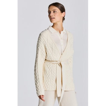 Gant sveter D2. CABLE WRAP CARDIGAN hnedá