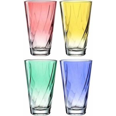 Leonardo sklenice barevné Twist 4 x 300 ml