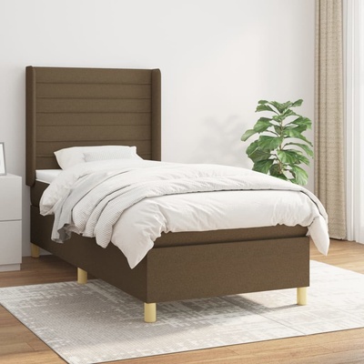 Petrashop 3132028 boxspring postel s matrací tmavě hnědá textil