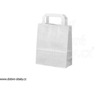 Papírová taška bez tisku BÍLÁ 180x80x220 mm – Zboží Dáma