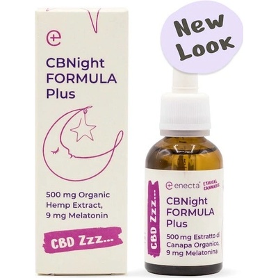 Enecta CBNight PLUS konopný olej s melatonínom 250 mg CBN 250 mg CBD 30 ml