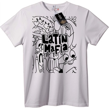 NOONEBRAND Тениска Latin Rap Street Art - 2XL, White