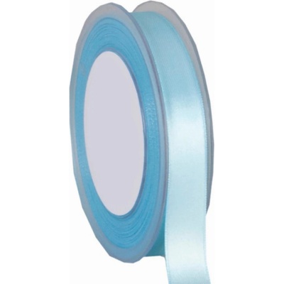 Oboustranná saténová stuha 15 mm x 25 m světle modrá