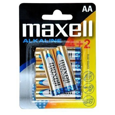 Maxell Алкална батерия MAXELL LR-6 / 4+2 бр. в опаковка 1.5V (ML-BA-LR6-4plus2)