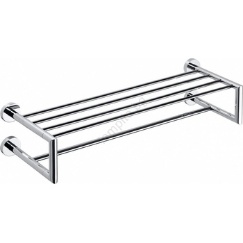 SAPHO - стенна закачалка за кърпи с полица X-ROUND 22, 5x65, 5 см лъскав хром (SH0542)