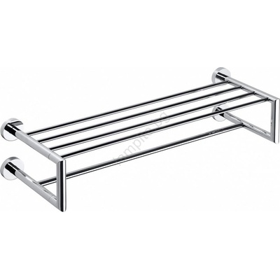 SAPHO - стенна закачалка за кърпи с полица X-ROUND 22, 5x65, 5 см лъскав хром (SH0542)