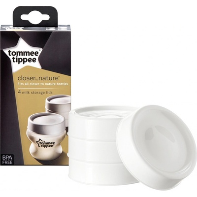 Tommee Tippee víčka na lahvičky C2N 4 ks bílá