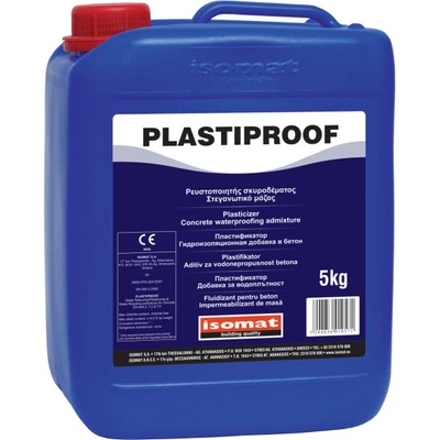 ISOMAT PLASTIPROOF - Plastifikačná a hydroizolačná prísada do betónu Farba: Tmavohnedá, Hmotnosť: 240 kg