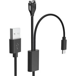 Tactical GIGAPACK Кабел за зареждане 2в1 USB - Garmin/Type-C, 115 см, ЧЕРЕН GP-138235 (57983111856)
