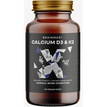 BrainMax Calcium D3 & K2 90 rostlinných kapslí