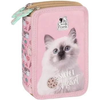 CLEO and FRANK 45 ученически несесер с 3 ципа, ПЪЛЕН