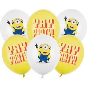 Party Deco Латексови балони Minions, 30 см, 6 бр (SB14P-349-000-6)