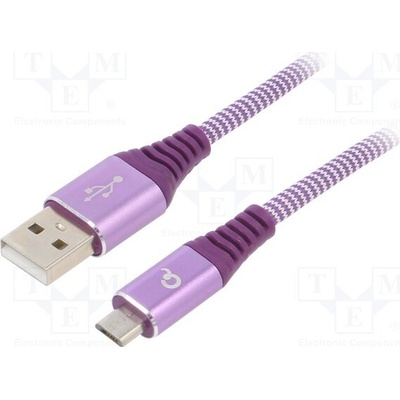 Gembird CC-USB2B-AMMBM-2M-PW USB 2.0, USB A vidlice, USB B, micro vidlice, zlacený, 2m