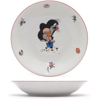 Thun Porcelánový talíř hluboký krteček s rýčem 200 mm