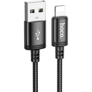 hoco. X89 Кабел за зареждане на данни iPhone USB-A - Lightning черен 2 м