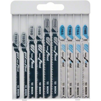 Bosch 10dílná sada pílových listov pre priamočiare píly Basic for Metal and Wood 260701063