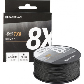 CAPERLAN Sumčiarska spletaná šnúra TX8 CF sivá 300 m šedá