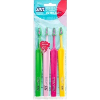 TePe Select Комплект четки за зъби Colour, Extra Soft, 4 броя, асортимент