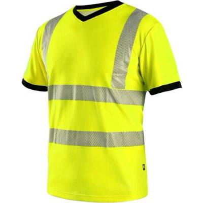 CXS Tričko RIPON reflexní žltá fluorescent/černá L